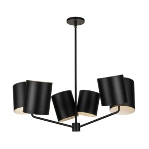 Keiko Six Light Chandelier in Black by Kuzco Lighting