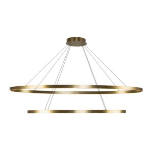 Ovale LED Chandelier in Brushed Gold by Kuzco Lighting