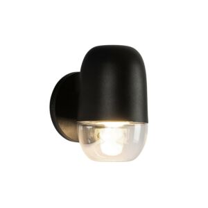 Yara LED Exterior Wall Mount in BlackClear Glass by Kuzco Lighting