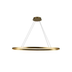 Ovale LED Linear Pendant in Brushed Gold by Kuzco Lighting