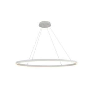 Ovale LED Linear Pendant in White by Kuzco Lighting