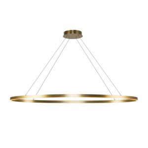 Ovale LED Linear Pendant in Brushed Gold by Kuzco Lighting