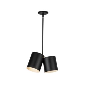 Keiko Two Light Pendant in Black by Kuzco Lighting