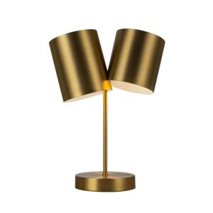 Keiko Two Light Table Lamp in Brushed Gold by Kuzco Lighting