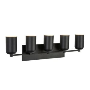 Nola Five Light Vanity in Black by Kuzco Lighting