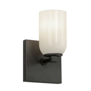 Nola One Light Wall Sconce in BlackGlossy Opal Glass by Kuzco Lighting