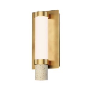 Travertine LED Wall Sconce in Travertine  Gold by ET2