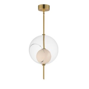 Martini LED Pendant in Natural Aged Brass by ET2