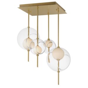 Martini LED Pendant in Natural Aged Brass by ET2