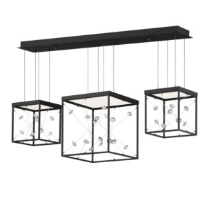 Entanglement LED Linear Pendant in Black by ET2