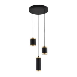 Cuff LED Pendant in Black  Gold by ET2