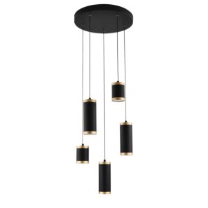 Cuff LED Pendant in Black  Gold by ET2