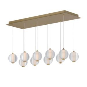 Rhythm LED Linear Pendant in Gold by ET2