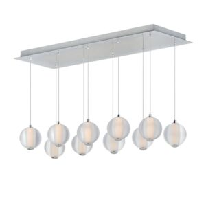 Rhythm LED Linear Pendant in Polished Chrome by ET2