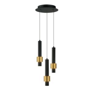 Reveal LED Pendant in Black  Gold by ET2