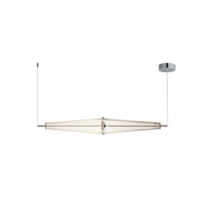 Quasar LED Linear Pendant in Polished Chrome by ET2