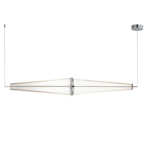 Quasar LED Linear Pendant in Polished Chrome by ET2