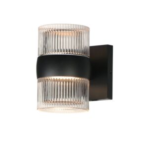 Modular LED Outdoor Wall Sconce in Black by ET2