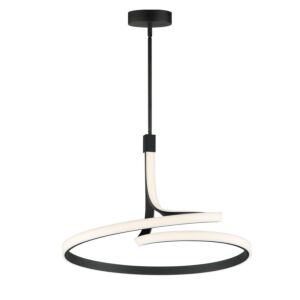 Serpentine LED Pendant in Black by ET2