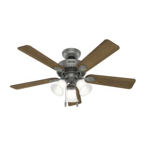 Swanson 44"Ceiling Fan in Matte Silver by Hunter