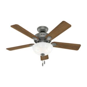 Swanson 44"Ceiling Fan in Matte Silver by Hunter