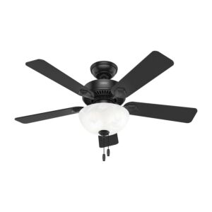 Swanson 44"Ceiling Fan in Matte Black by Hunter