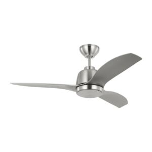 Avila 1-Light 44" Outdoor Ceiling Fan in Brushed Steel