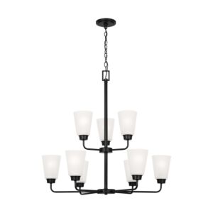 Kerrville  Chandelier in Midnight Black by Generation Lighting.