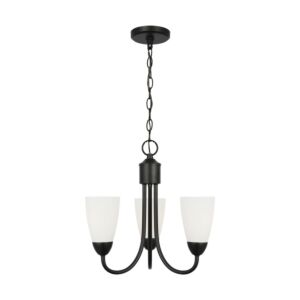 Seville  Chandelier in Midnight Black by Generation Lighting.