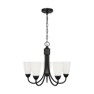 Seville  Chandelier in Midnight Black by Generation Lighting.