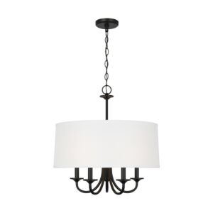 Seville  Chandelier in Midnight Black by Generation Lighting.