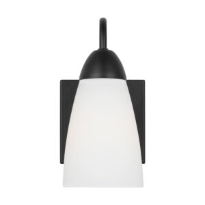 Seville  Wall   Bathroom Bathroom Vanity Light Sconce in Midnight Black by Generation Lighting.