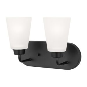 Kerrville  Wall   Bathroom Bathroom Vanity Light in Midnight Black by Generation Lighting.