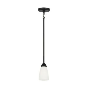 Seville  Mini Pendant in Midnight Black by Generation Lighting.