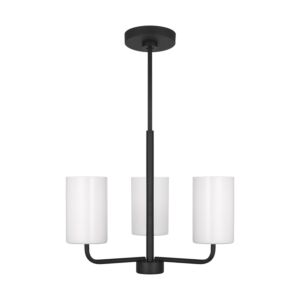 Rhett  Chandelier in Midnight Black by Generation Lighting.