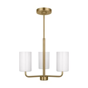 Rhett  Chandelier in Satin Bronze by Generation Lighting.