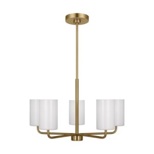 Rhett  Chandelier in Satin Bronze by Generation Lighting.