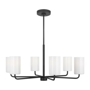 Rhett 6-Light Chandelier in Midnight Black