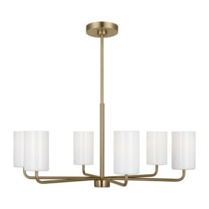 Rhett  Chandelier in Satin Bronze by Generation Lighting.