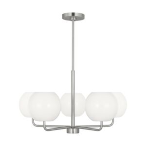 Rory  Chandelier in Brushed Steel by Generation Lighting.