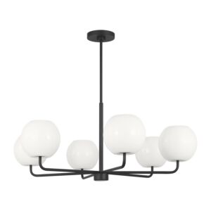 Rory  Chandelier in Midnight Black by Generation Lighting.