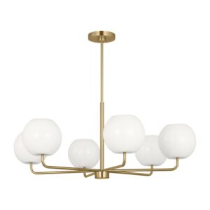 Rory  Chandelier in Satin Bronze by Generation Lighting.