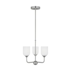 Emile  Chandelier in Brushed Steel by Generation Lighting.