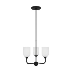 Emile  Chandelier in Midnight Black by Generation Lighting.