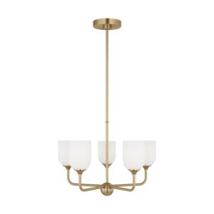 Emile  Chandelier in Satin Bronze by Generation Lighting.