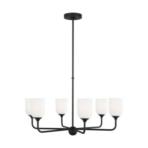 Emile  Chandelier in Midnight Black by Generation Lighting.