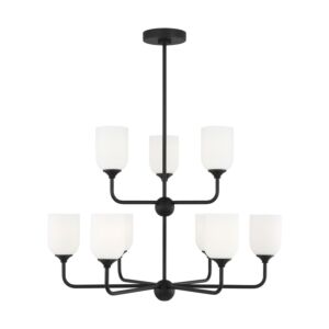 Emile  Chandelier in Midnight Black by Generation Lighting.