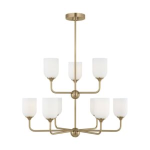 Emile  Chandelier in Satin Bronze by Generation Lighting.