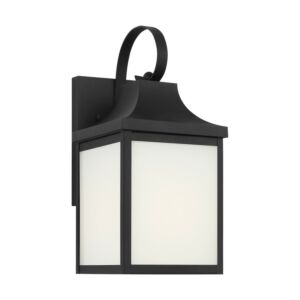 Say brook  Outdoor Lantern in Textured Black by Generation Lighting.