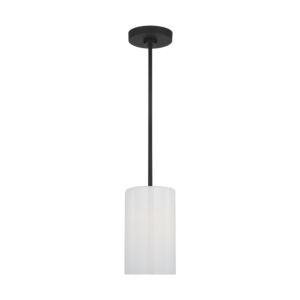 Rhett  Mini Pendant in Midnight Black by Generation Lighting.